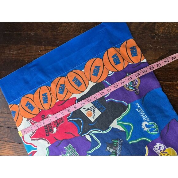 Vintage 90s Springs NBA All Team Jersey Pillowcase Lakers Miami Heat Chicago - Picture 4 of 9